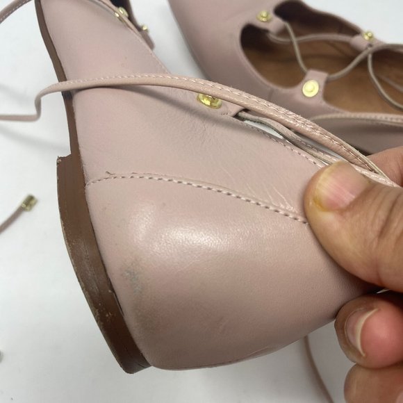 Halogen Owen Leather Lace-Up Flat Women Size 8M - Picture 15 of 15